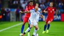 SAINT-ETIENNE, FRANCE - JUNE 20: Vladimir Weiss of Slovakia controls the ball under pressure of Dele Alli of England during the UEFA EURO 2016 Group B match between Slovakia and England at Stade Geoffroy-Guichard on June 20, 2016 in Saint-Etienne, France. (Photo by Dan Mullan/Getty Images)
