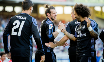 Gareth and Marcelo grins